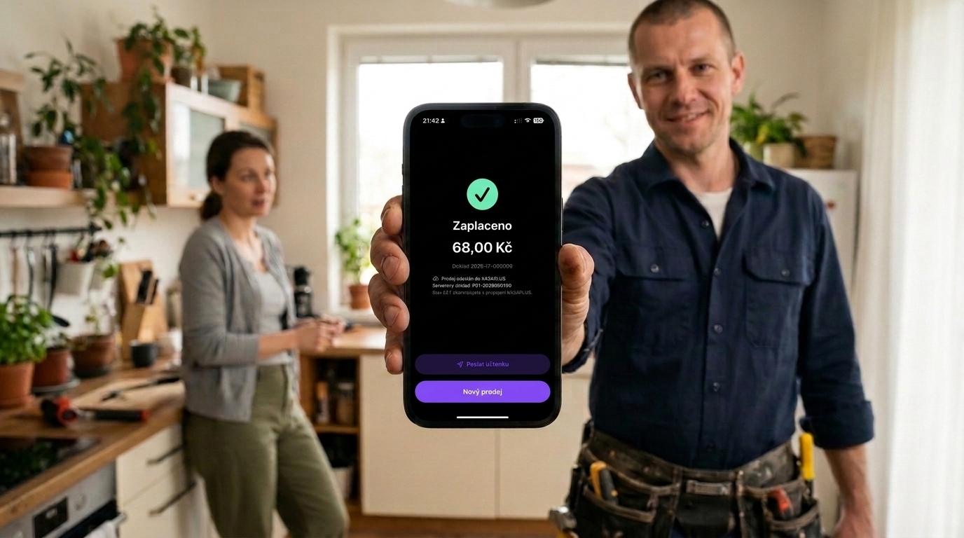 Mobilní pokladna KASAPLUS v salonu